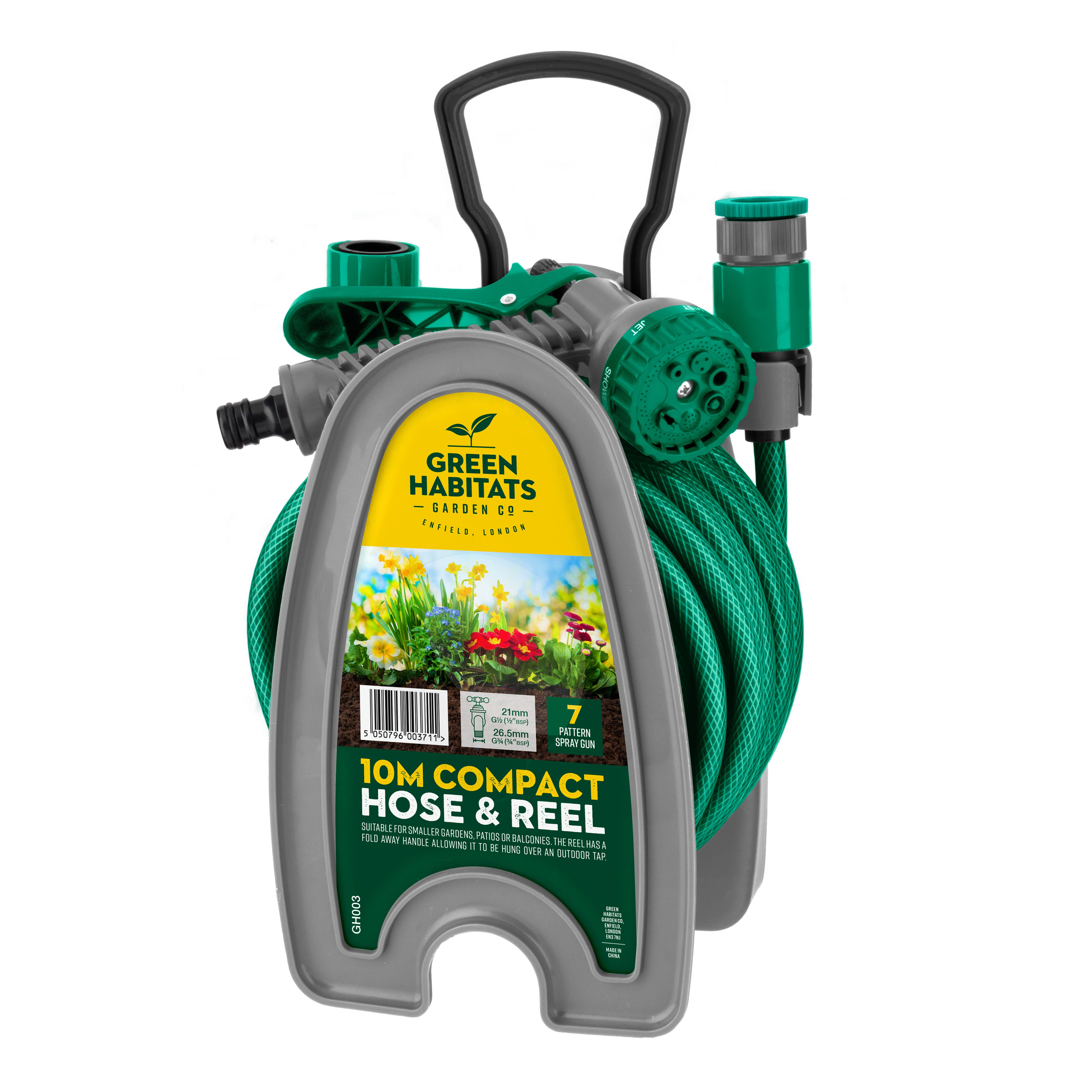 Green Blade 10M Hose Pipe Reel Jet Sprayer Gun Nozzle Wall Mount Hanger Garden Green Blade 10M Hose Pipe Reel Jet Sprayer Gun Nozzle Wall Mount Hanger Garden